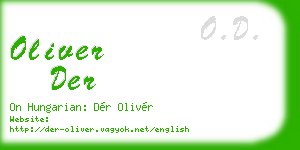 oliver der business card