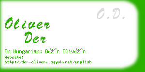 oliver der business card